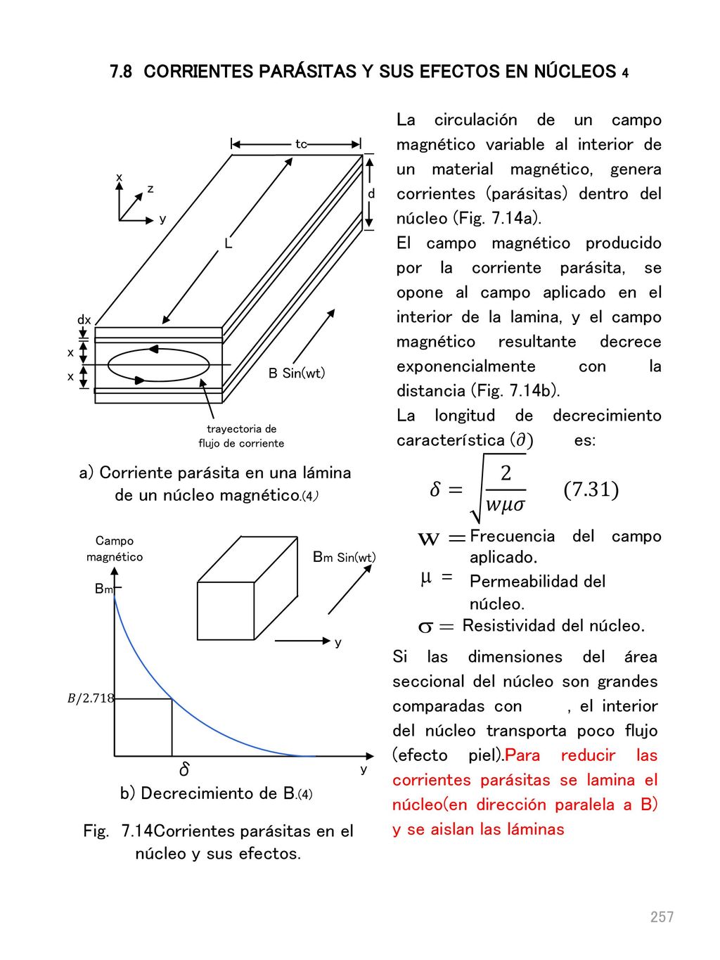 7.8 CORRIENTES PARÁSITAS Y SUS EFECTOS EN NÚCLEOS 4