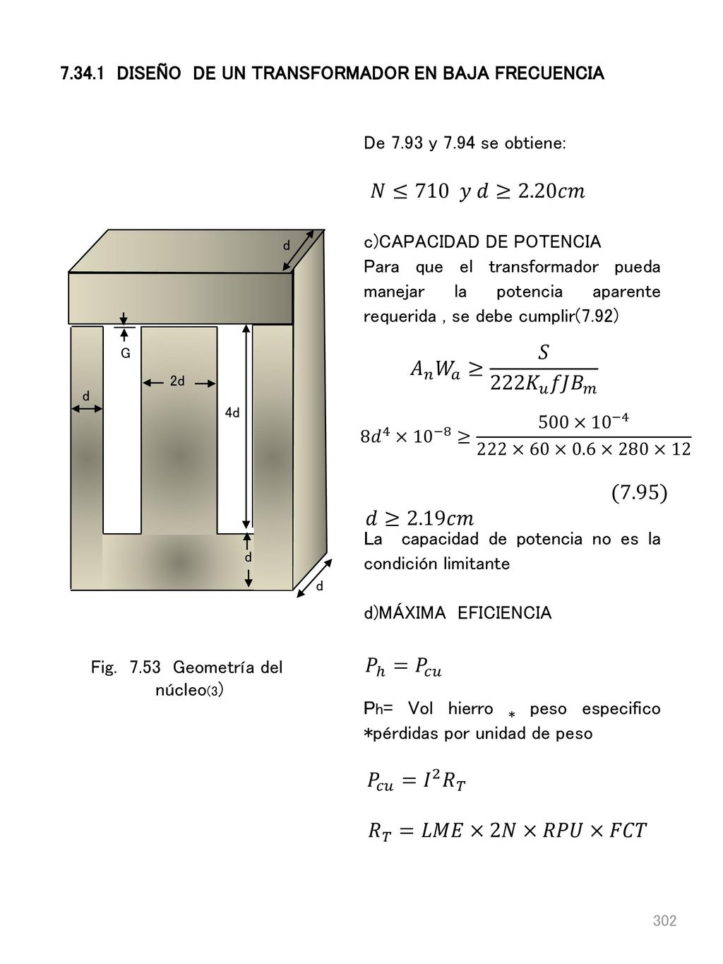 𝑁≤710 𝑦 𝑑≥2.20𝑐𝑚 𝐴 𝑛 𝑊 𝑎 ≥ 𝑆 222 𝐾 𝑢 𝑓𝐽 𝐵 𝑚 (7.95) 𝑑≥2.19𝑐𝑚 𝑃 ℎ = 𝑃 𝑐𝑢