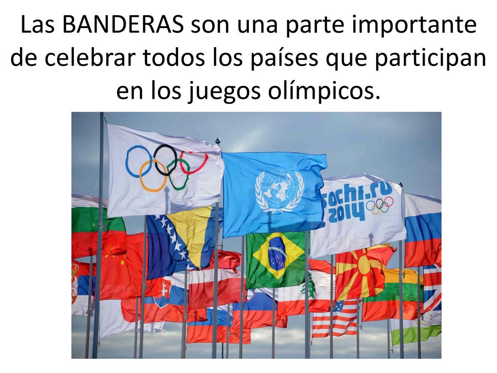 Las BANDERAS son una parte importante de celebrar todos los países que participan en los juegos olímpicos.