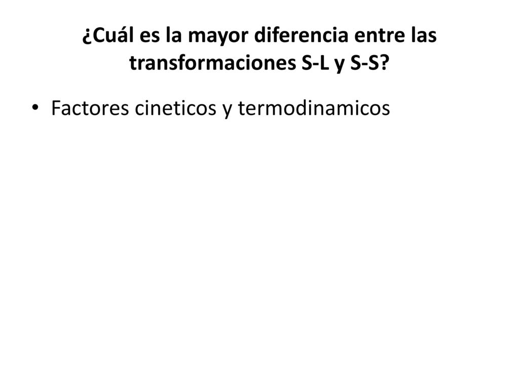 ¿Cuál es la mayor diferencia entre las transformaciones S-L y S-S