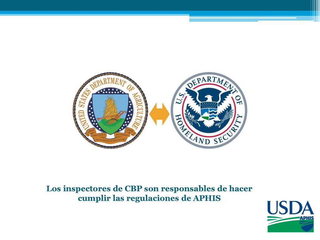 Los inspectores de CBP son responsables de hacer cumplir las regulaciones de APHIS