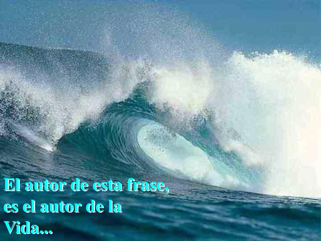 El autor de esta frase, es el autor de la Vida...