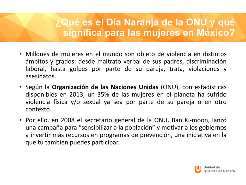 ¿Qué es el Día Naranja de la ONU y qué significa para las mujeres en México