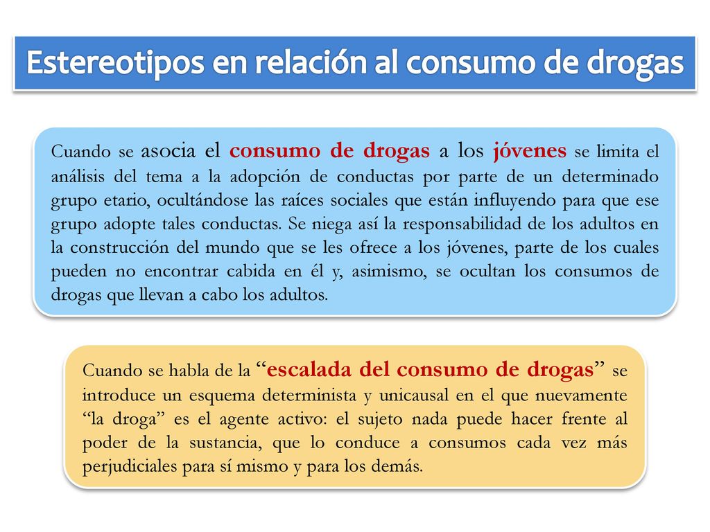 Estereotipos en relación al consumo de drogas