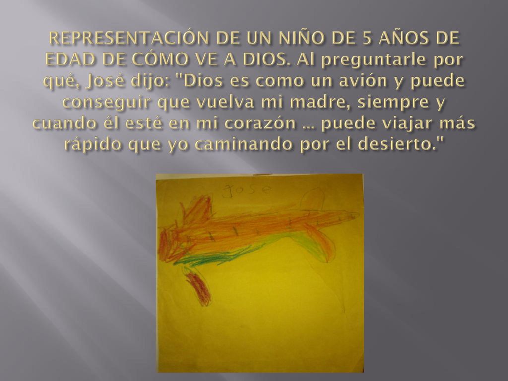 REPRESENTACIÓN DE UN NIÑO DE 5 AÑOS DE EDAD DE CÓMO VE A DIOS
