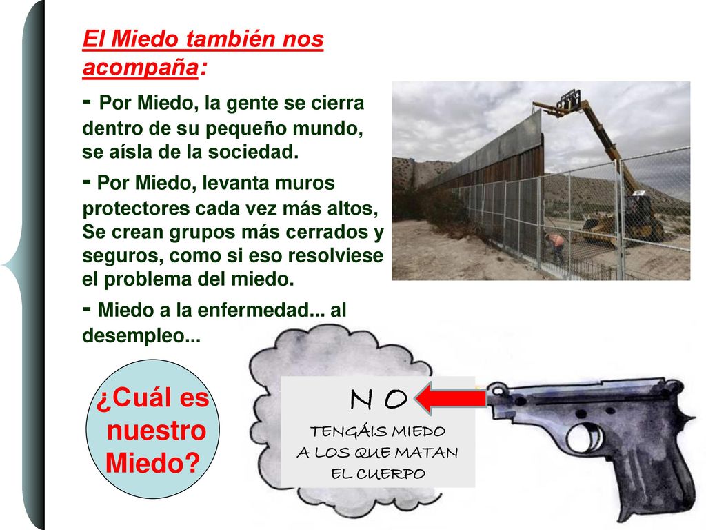 N O - Por Miedo, la gente se cierra - Por Miedo, levanta muros