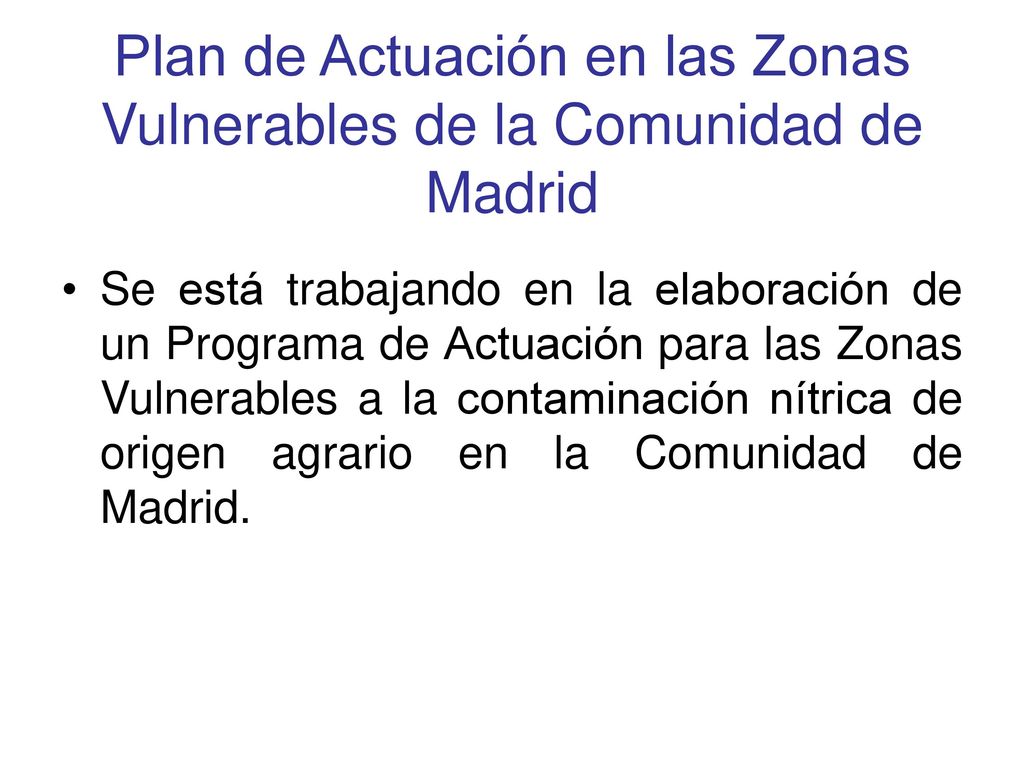 Plan de Actuación en las Zonas Vulnerables de la Comunidad de Madrid