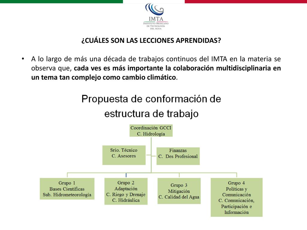 Se actualizaron los indicadores físicos, técnicos y socioeconómicos para estimar la vulnerabilidad de las zonas de riego y se observó que se verá impactada por el cambio climático, ya que un incremento en la temperatura ambiental no sólo aumentará los periodos de estrés térmico de los cultivos, sino también reducirá la duración de sus ciclos fenológicos.