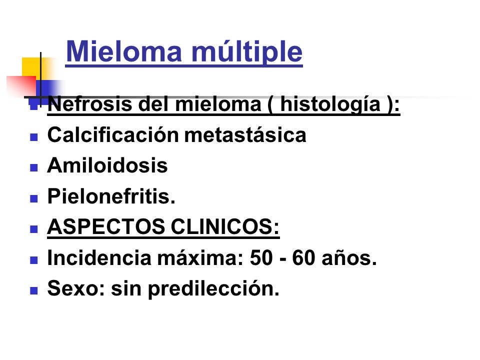 Mieloma múltiple Nefrosis del mieloma ( histología ):