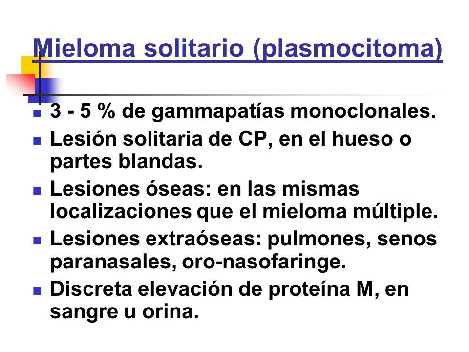 Mieloma solitario (plasmocitoma)