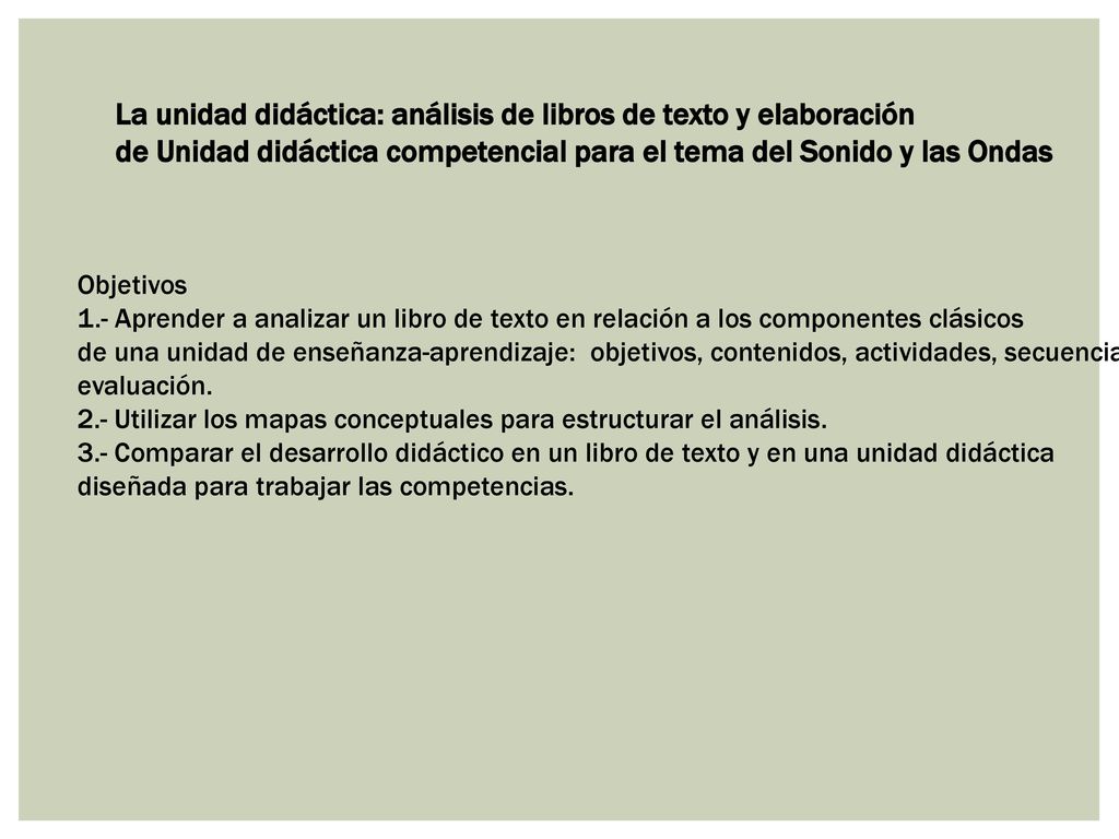 La unidad didáctica: análisis de libros de texto y elaboración