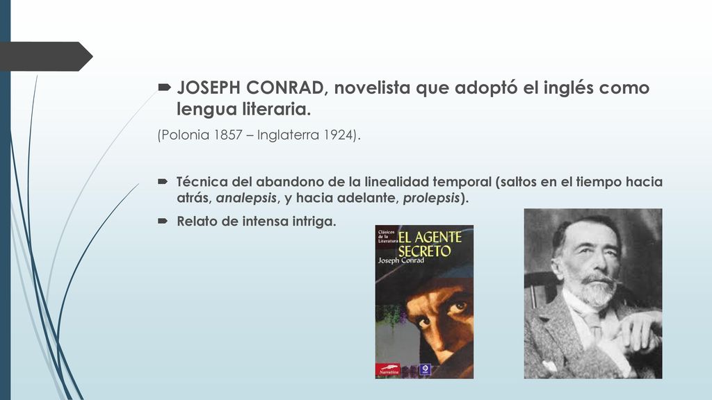 JOSEPH CONRAD, novelista que adoptó el inglés como lengua literaria.