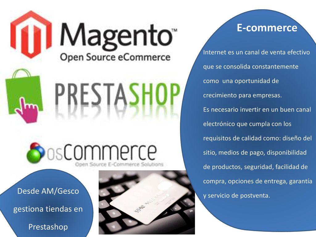 Desde AM/Gesco gestiona tiendas en Prestashop
