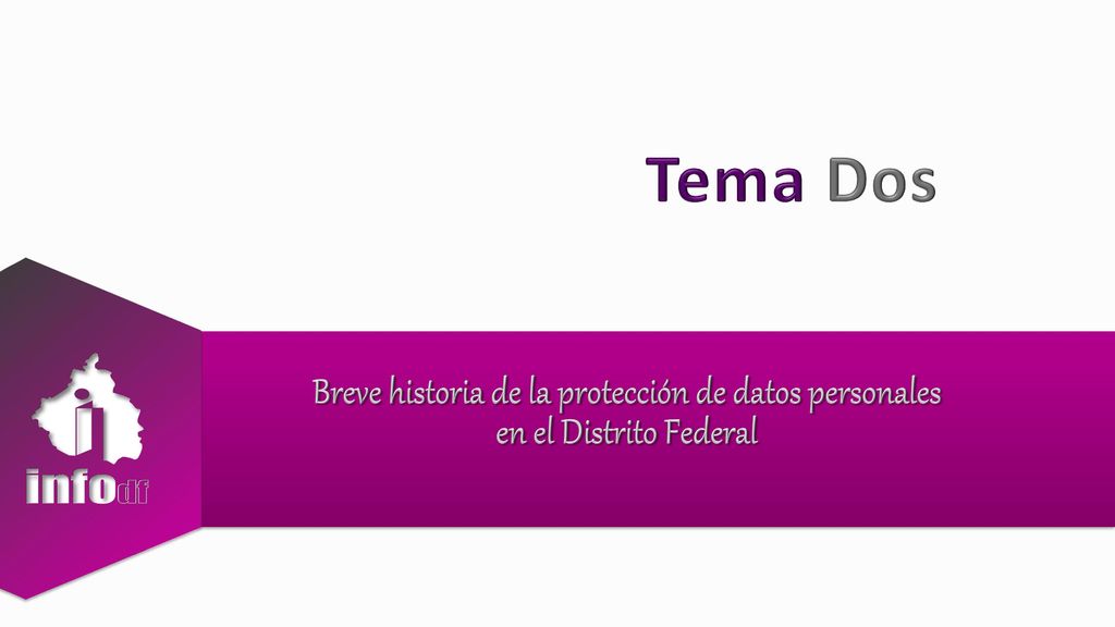 Tema Dos Breve historia de la protección de datos personales en el Distrito Federal