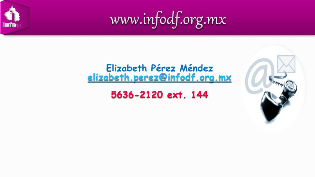 Elizabeth Pérez Méndez ext. 144