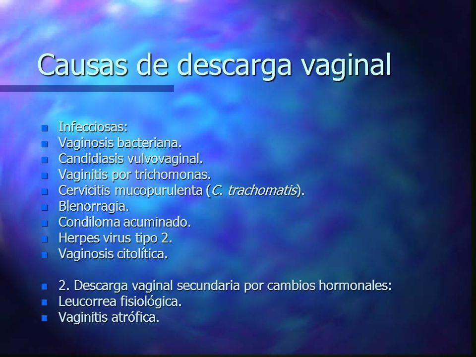 Causas de descarga vaginal