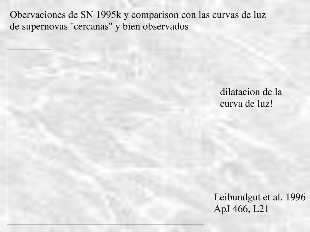 Obervaciones de SN 1995k y comparison con las curvas de luz