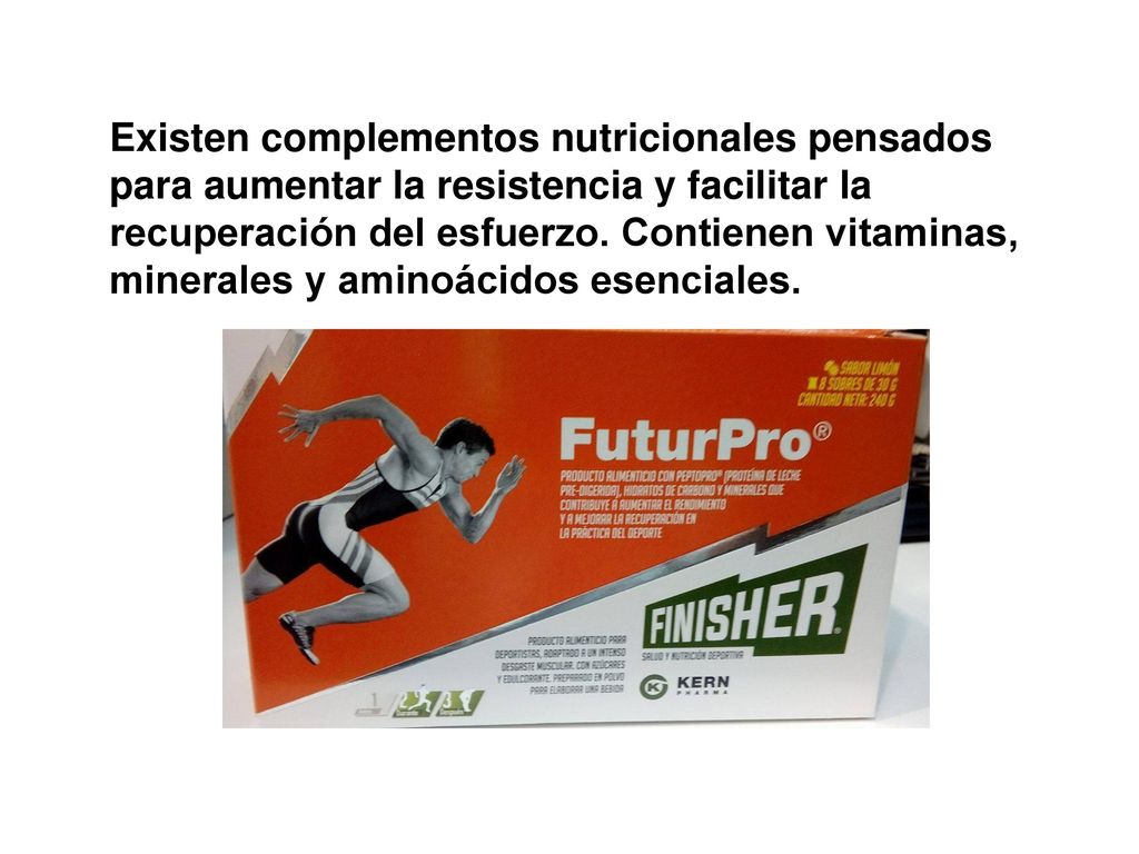 Existen complementos nutricionales pensados para aumentar la resistencia y facilitar la recuperación del esfuerzo.