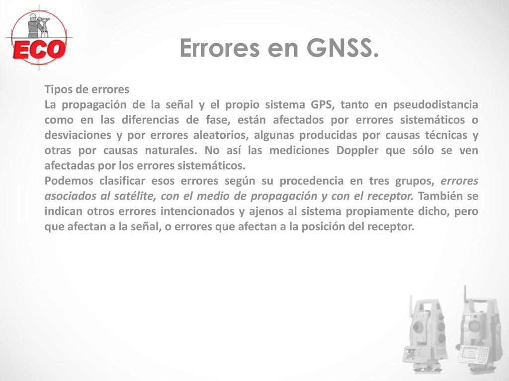 Errores en GNSS. Tipos de errores