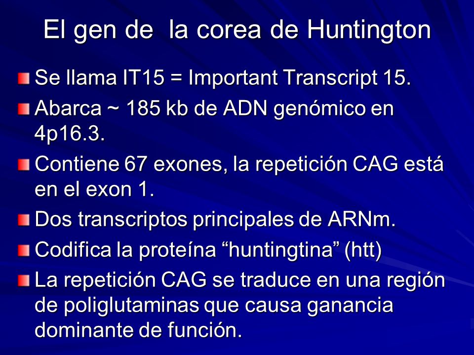 El gen de la corea de Huntington