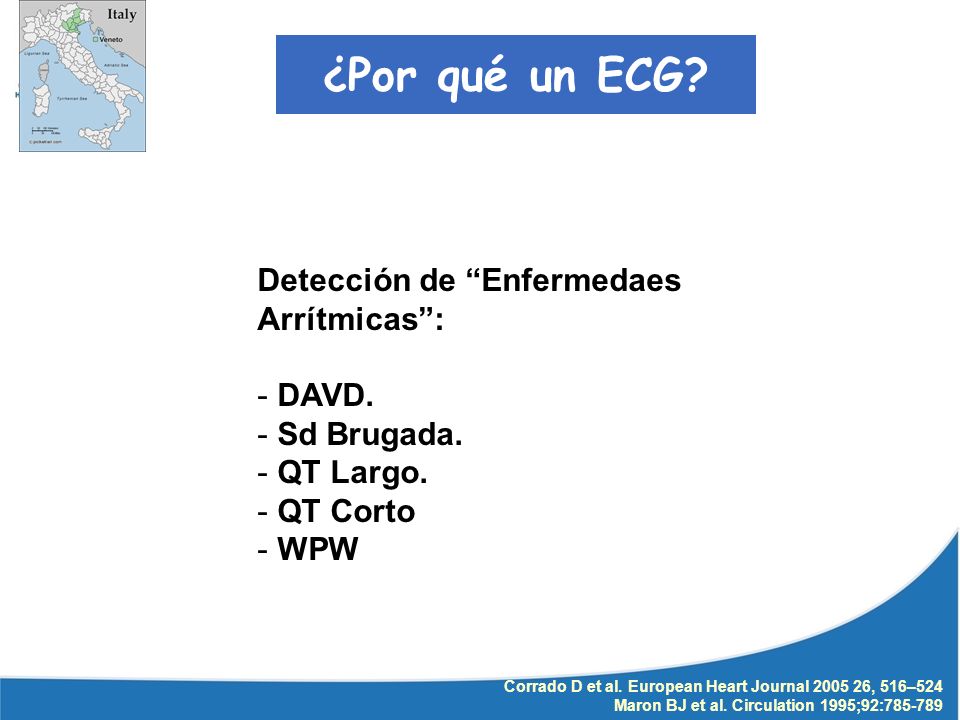 ¿Por qué un ECG Detección de Enfermedaes Arrítmicas : DAVD.