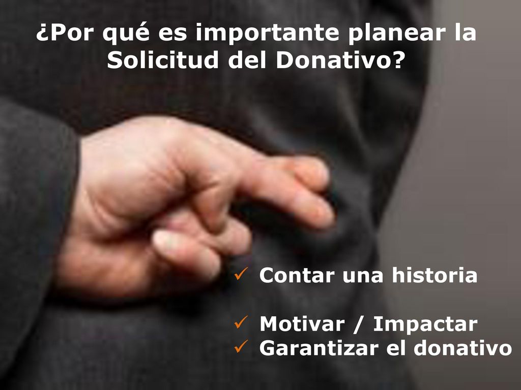 ¿Por qué es importante planear la Solicitud del Donativo