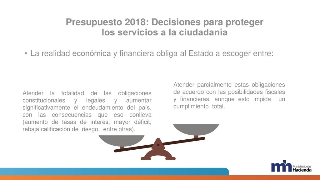 Presupuesto 2018: Decisiones para proteger los servicios a la ciudadanía