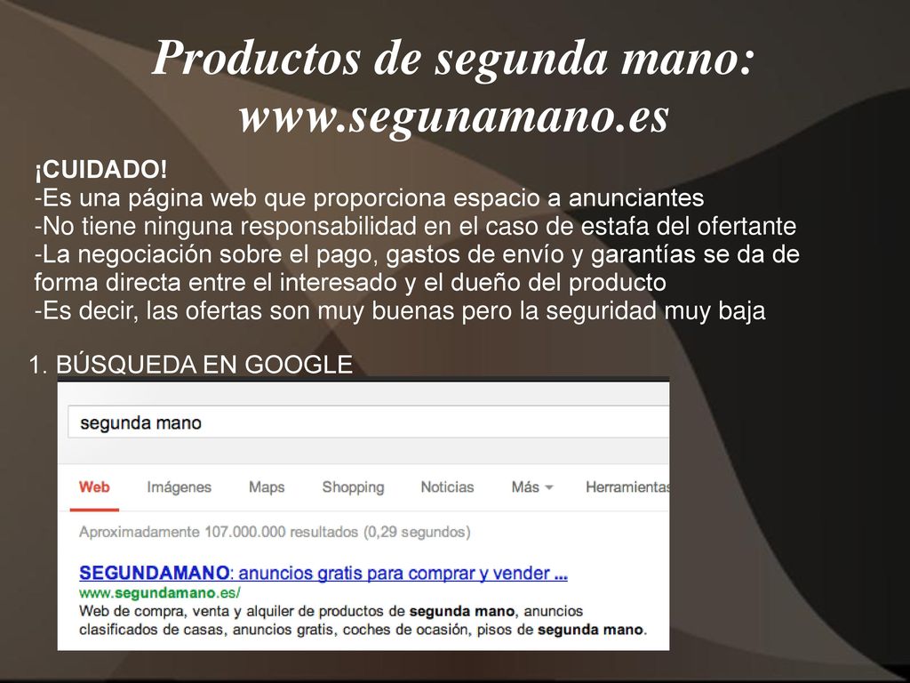 Productos de segunda mano: