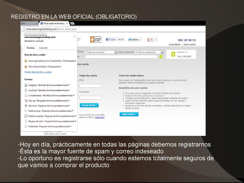 -Hoy en día, prácticamente en todas las páginas debemos registrarnos