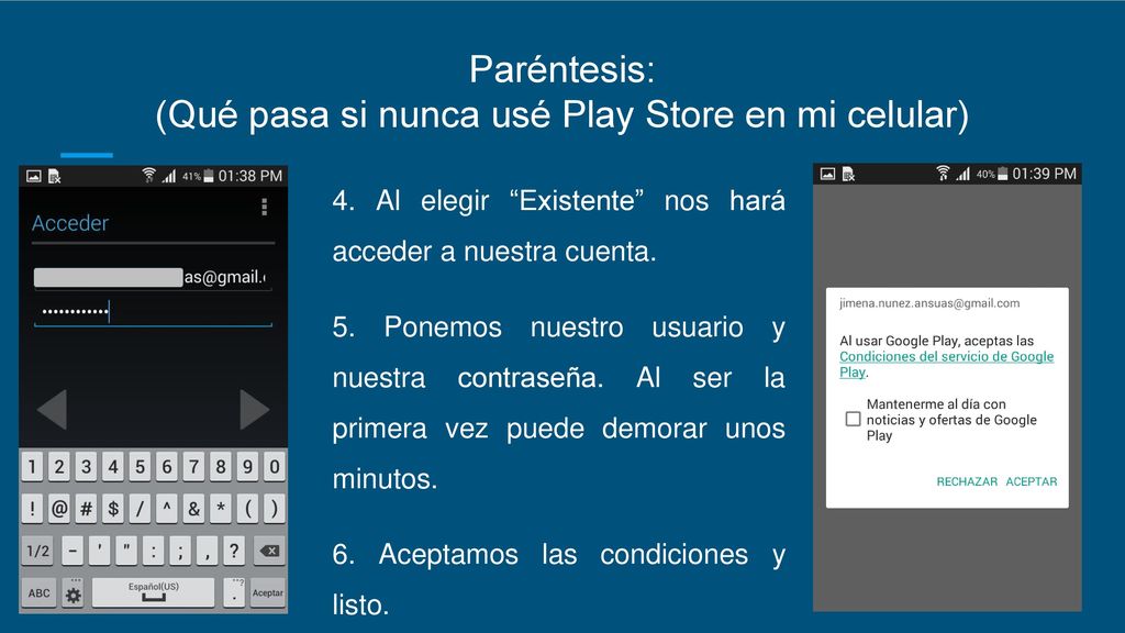 Paréntesis: (Qué pasa si nunca usé Play Store en mi celular)