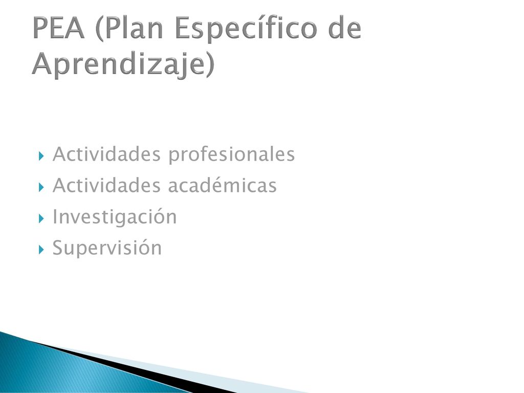 PEA (Plan Específico de Aprendizaje)
