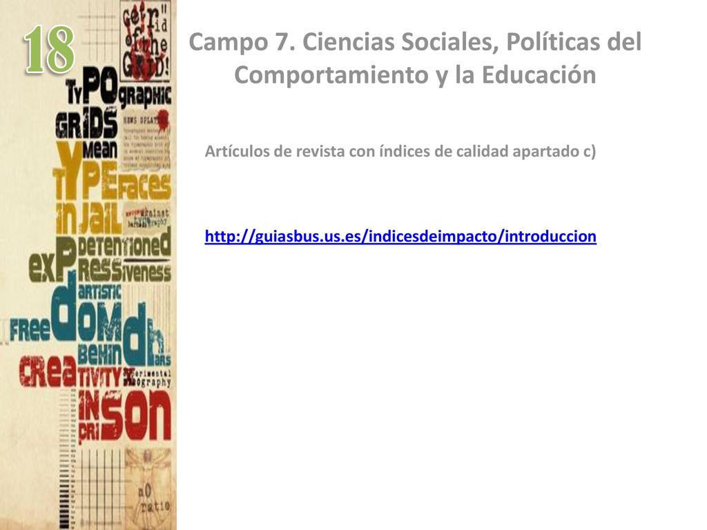Campo 7. Ciencias Sociales, Políticas del Comportamiento y la Educación