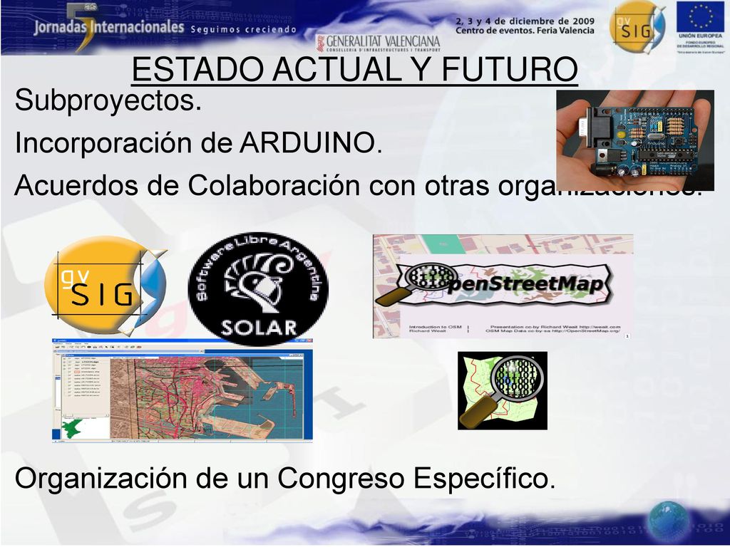 ESTADO ACTUAL Y FUTURO Subproyectos. Incorporación de ARDUINO.