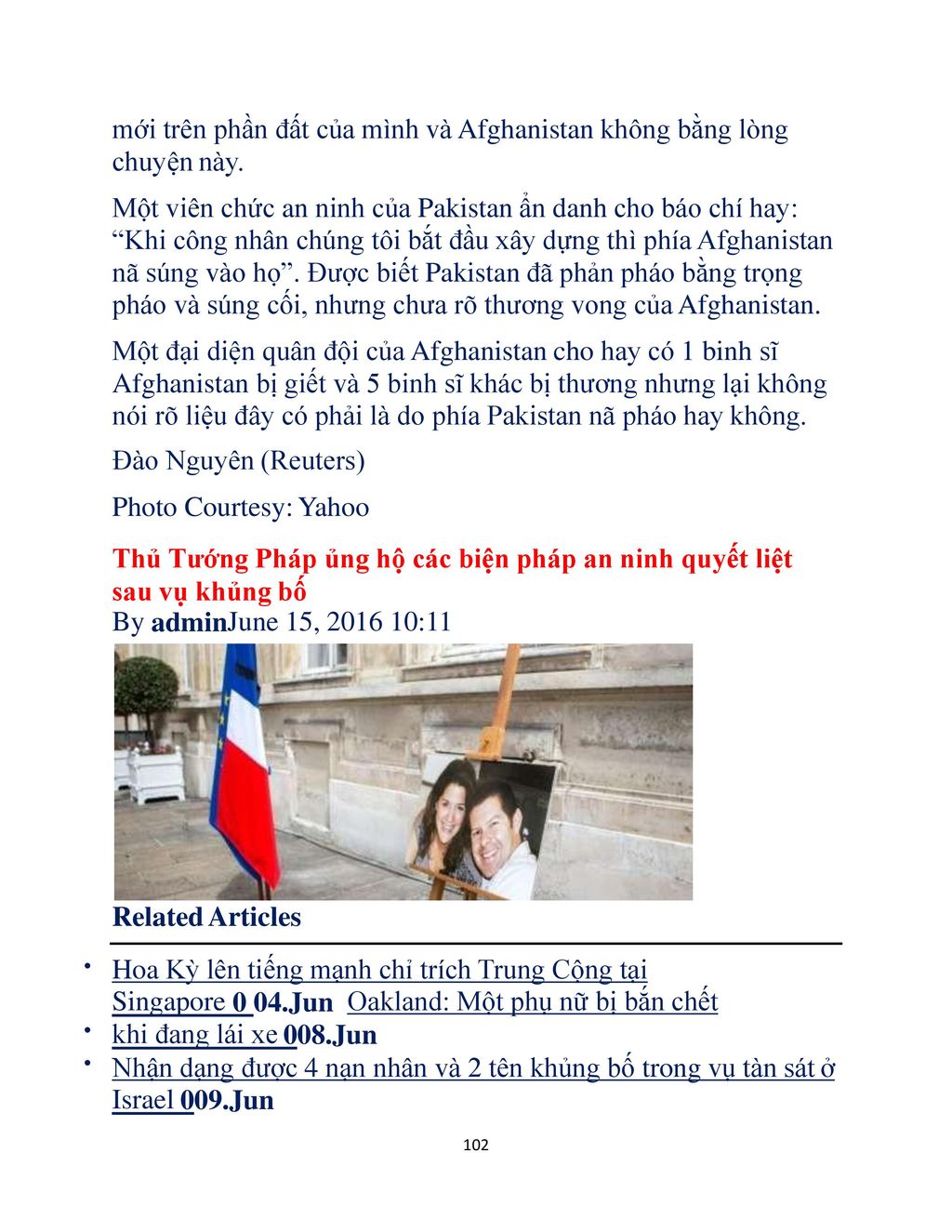 mới trên phần đất của mình và Afghanistan không bằng lòng chuyện này.