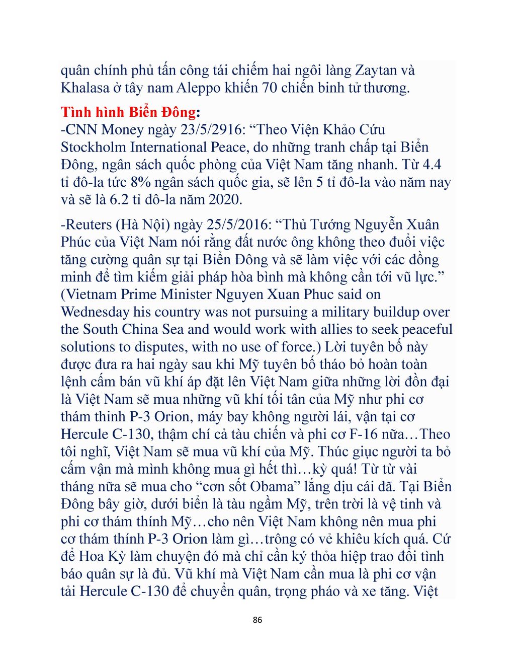 quân chính phủ tấn công tái chiếm hai ngôi làng Zaytan và Khalasa ở tây nam Aleppo khiến 70 chiến binh tử thương.