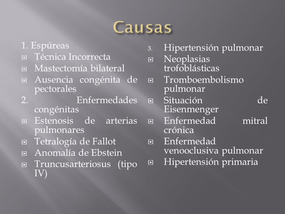 Causas 1. Espúreas Técnica Incorrecta Mastectomía bilateral