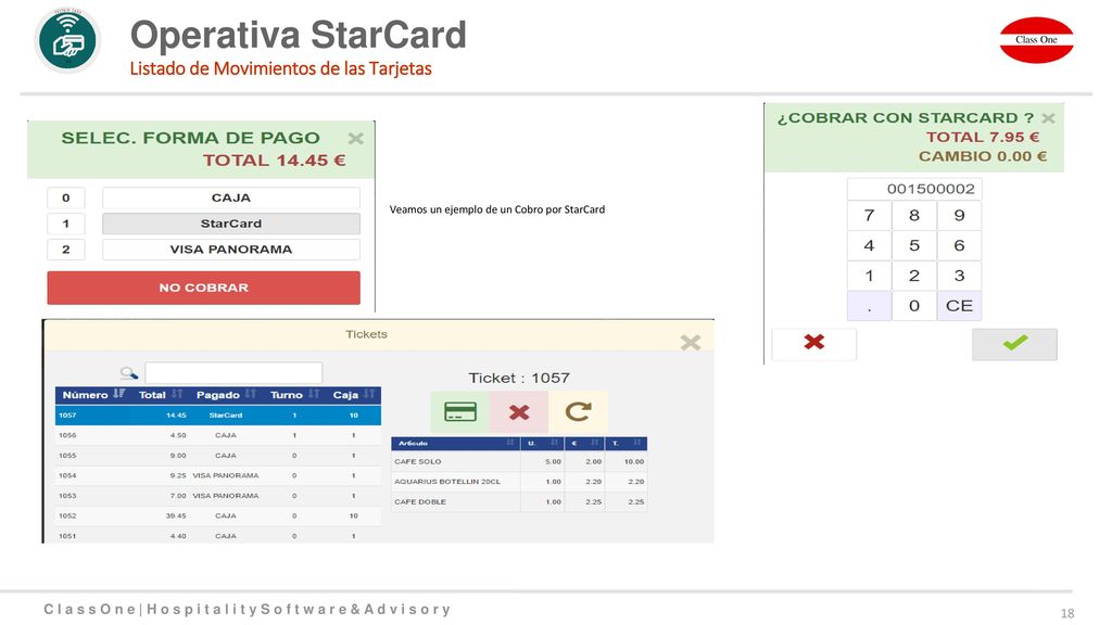 Operativa StarCard Listado de Movimientos de las Tarjetas