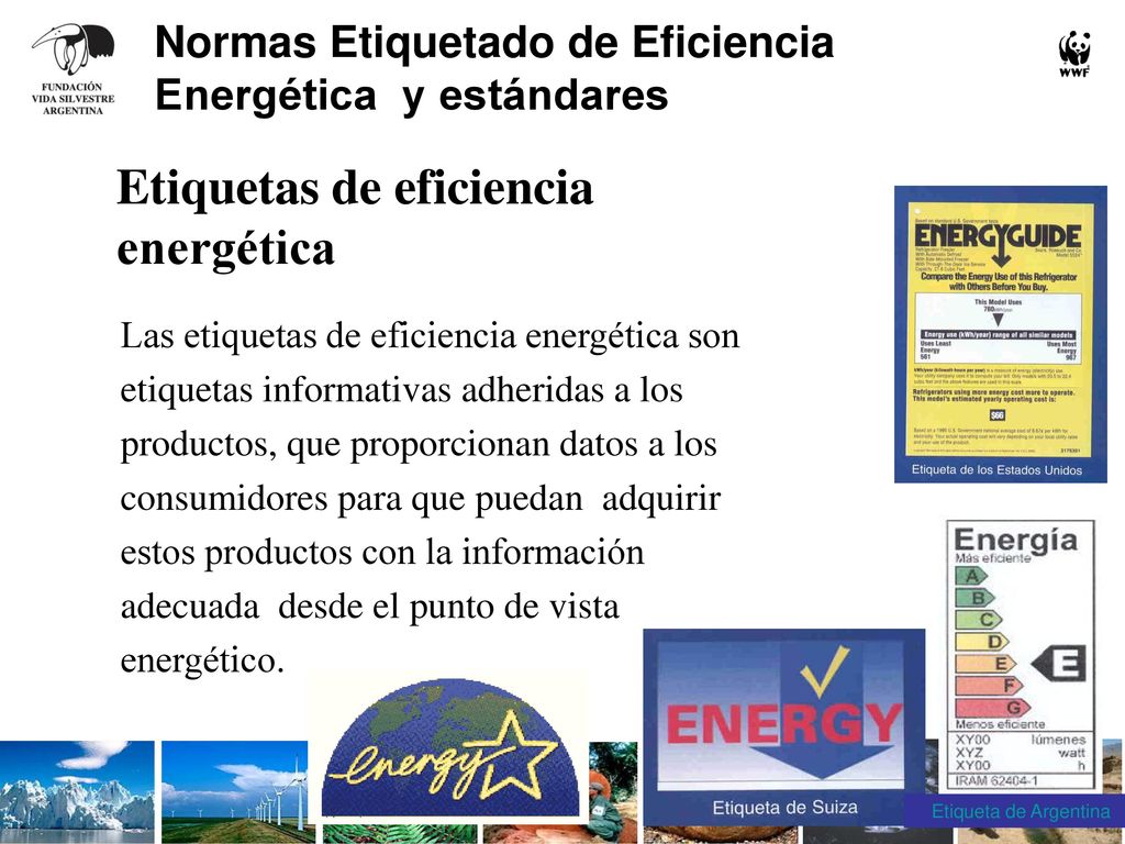 Normas Etiquetado de Eficiencia Energética y estándares
