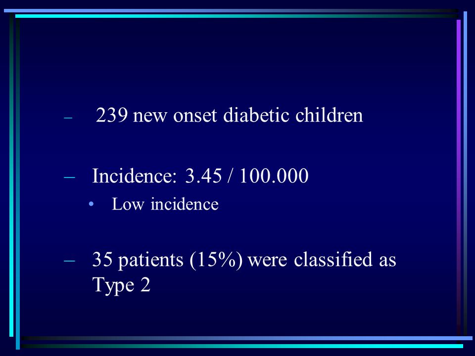 35 patients (15%) were classified as Type 2