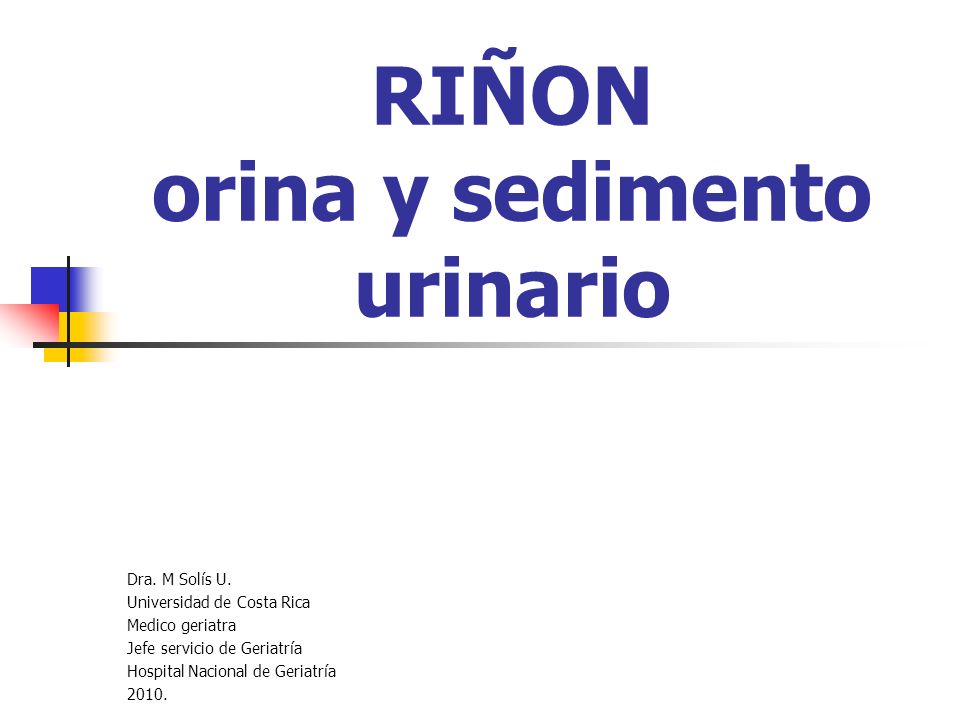 RIÑON orina y sedimento urinario