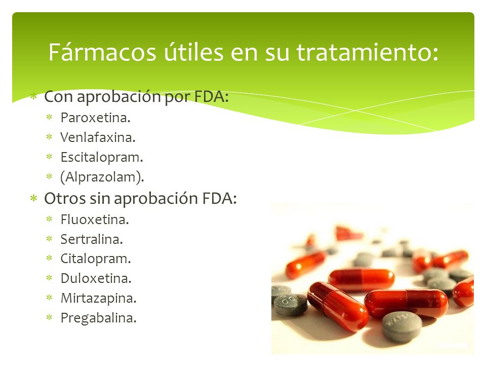 Fármacos útiles en su tratamiento: