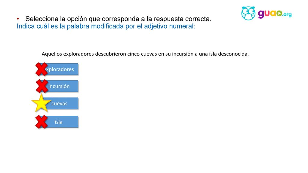 Selecciona la opción que corresponda a la respuesta correcta.