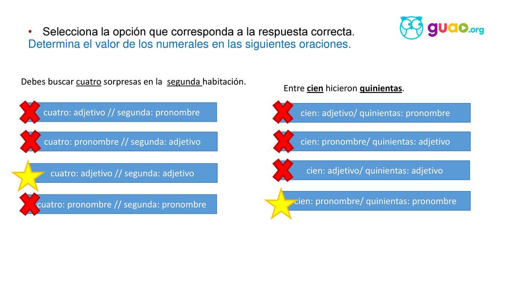 Selecciona la opción que corresponda a la respuesta correcta.