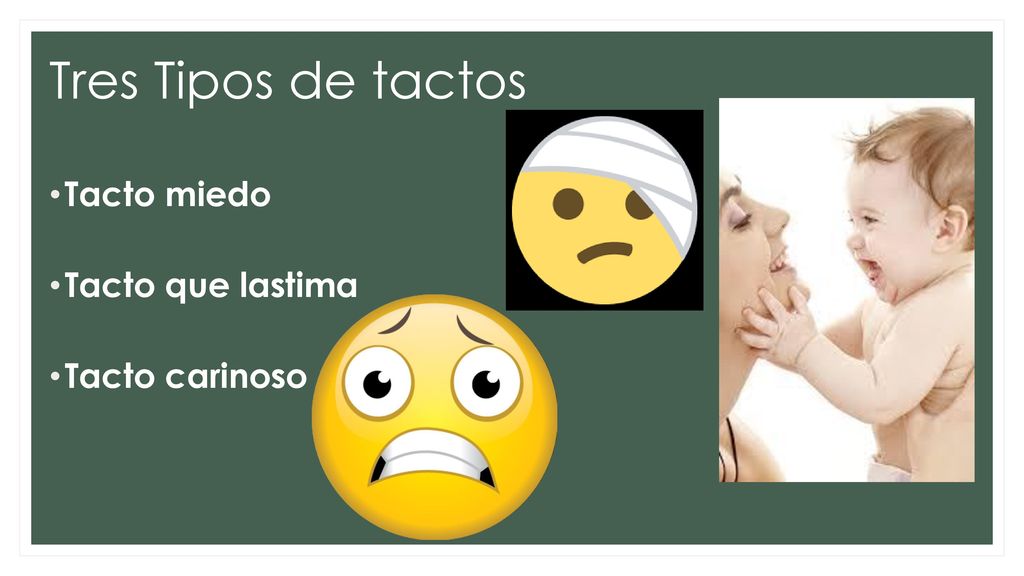 Tres Tipos de tactos Tacto miedo Tacto que lastima Tacto carinoso