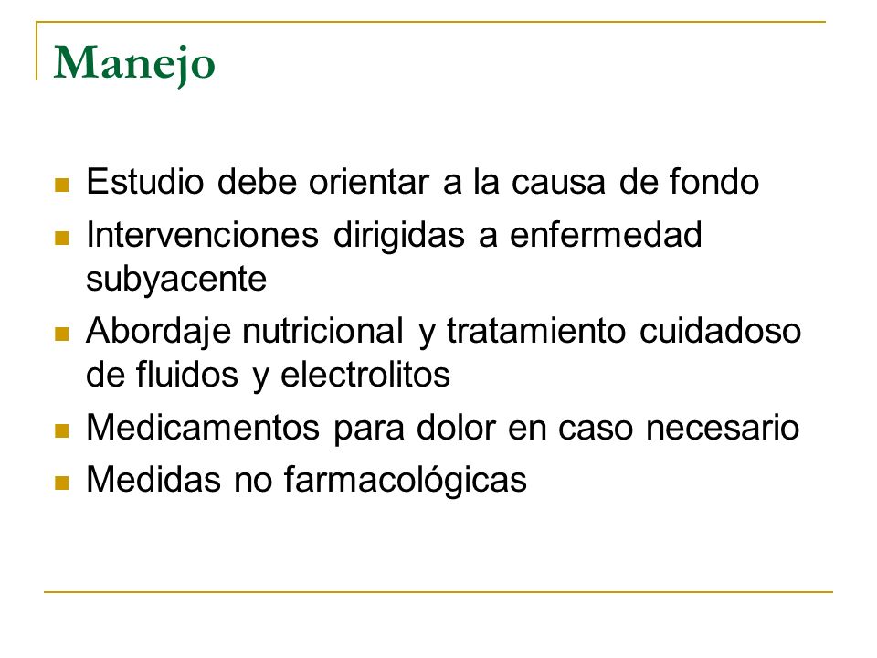Manejo Estudio debe orientar a la causa de fondo