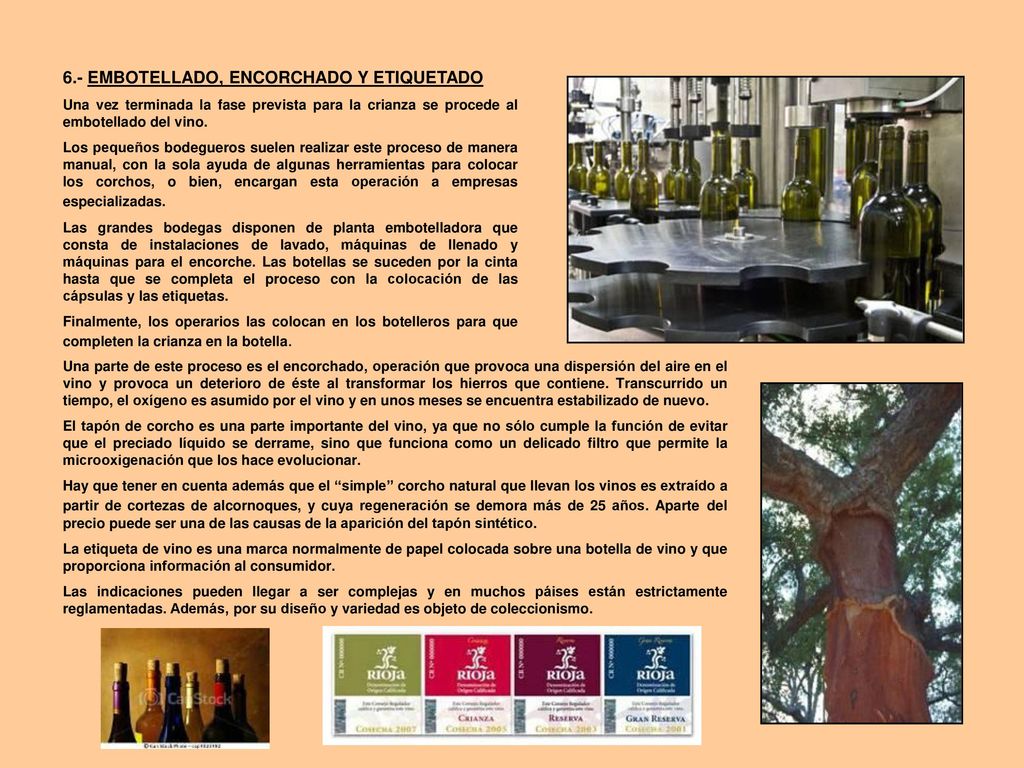 6.- EMBOTELLADO, ENCORCHADO Y ETIQUETADO