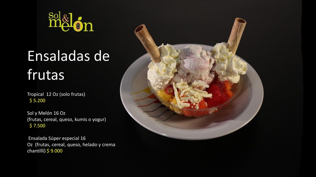 Ensaladas de frutas Tropical 12 Oz (solo frutas) $ 5.200