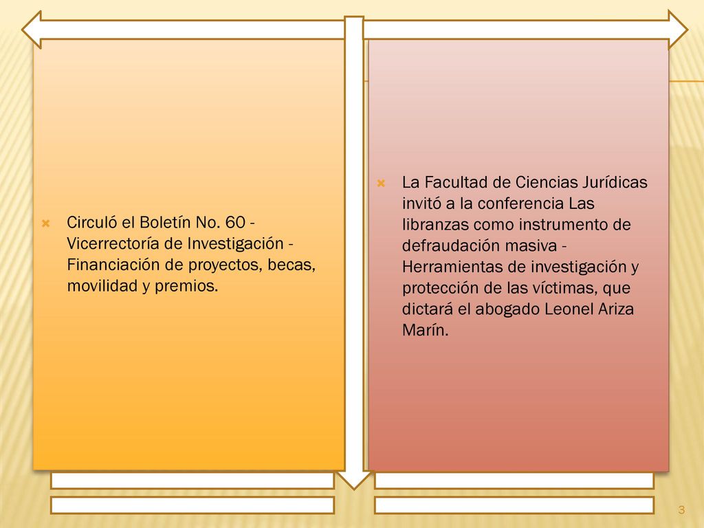 Circuló el Boletín No Vicerrectoría de Investigación - Financiación de proyectos, becas, movilidad y premios.