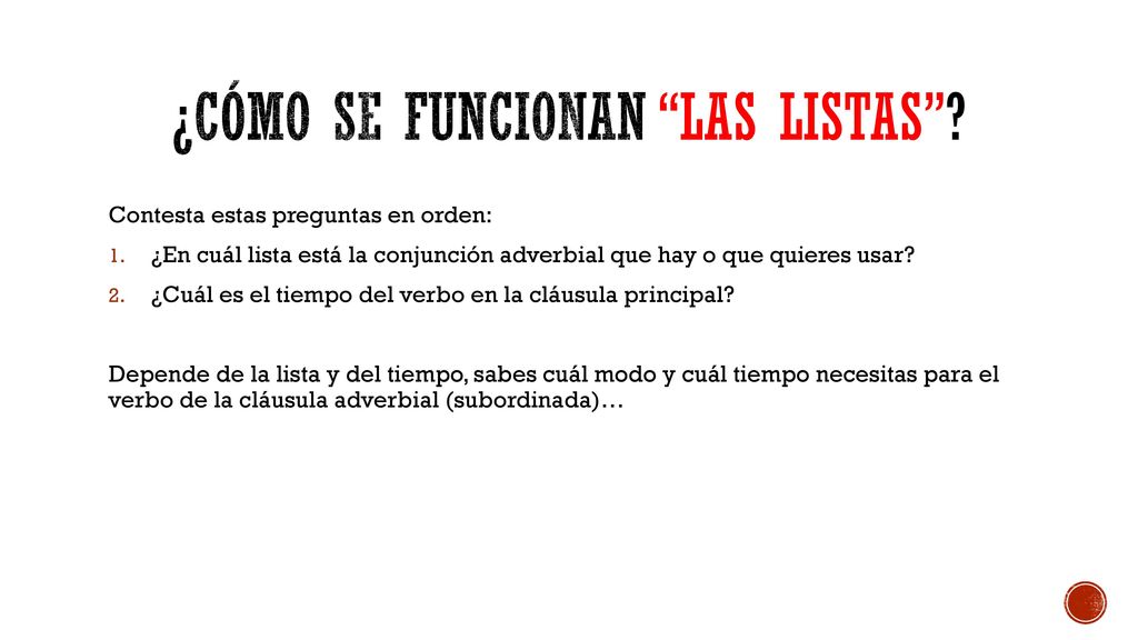 ¿Cómo se funcionaN Las listas