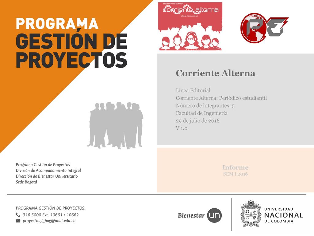 Corriente Alterna Informe SEM I 2016 Línea Editorial